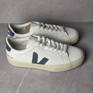 White and Blue Women's Sneakers